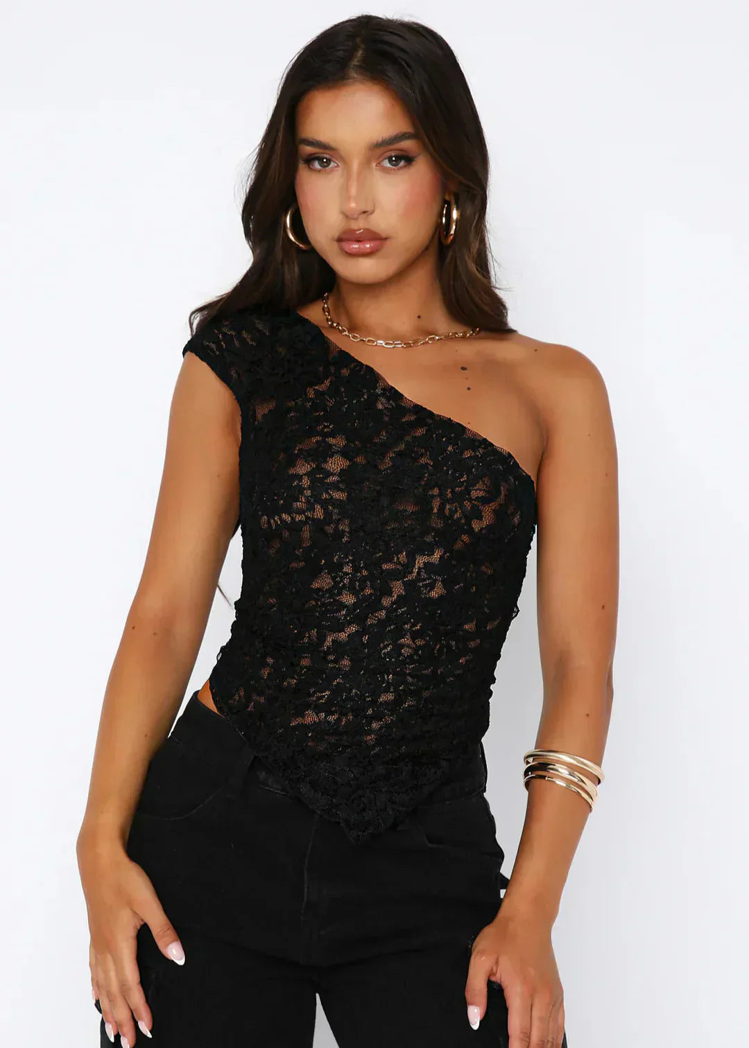 Sloped Neck top