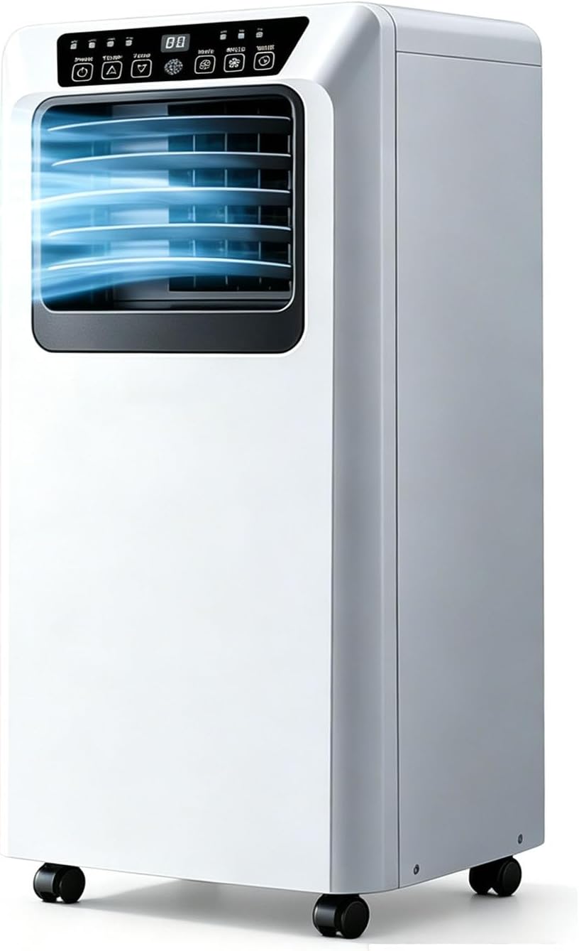 Clim Mobile 18000 Btu Refroidissement Chauffage 9000BTU | Déshumidification Ventilation, Débit Air élevé, Structure Robuste Adapté Salon Grande Pièce Domestique