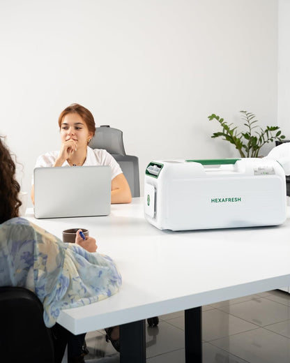 HEXAPRO+ Climatiseur Portable avec Chauffage d’Appoint pour Studio, Chambre, Camping-Car & Van – 4800 BTU, Gaz R290, Mode Turbo, Déshumidificateur & Ventilateur, jusqu’à 15 m²
