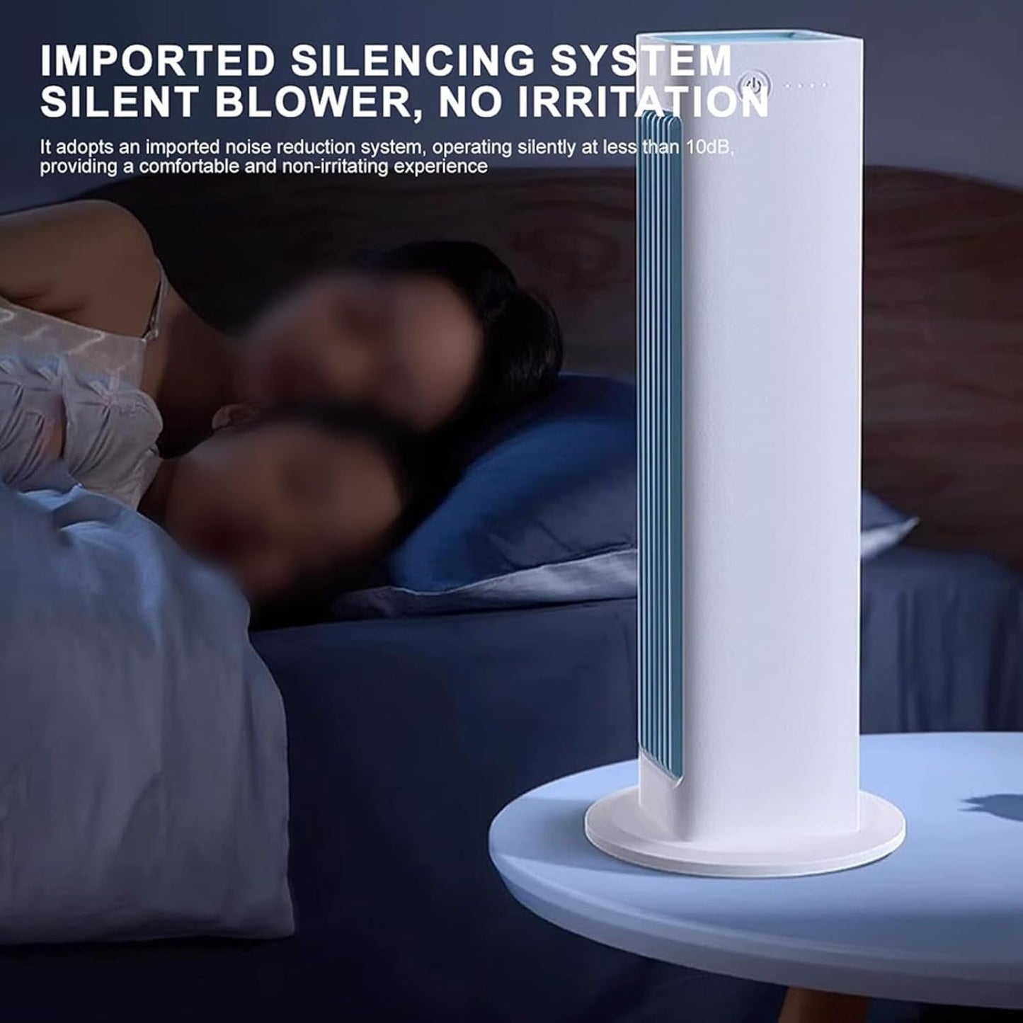Ventilateur climatiseur mural sans fil économe en énergie - Installation sans perçage - Convient pour la chambre à coucher et la cuisine - Avec télécommande (blanc-prise)