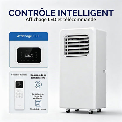 Climatiseur Portable, unité de climatisation 3 en 1 18000BTU | Climatiseur sur pied ; climatiseur portable silencieux pour appartements, dortoirs et camping-cars