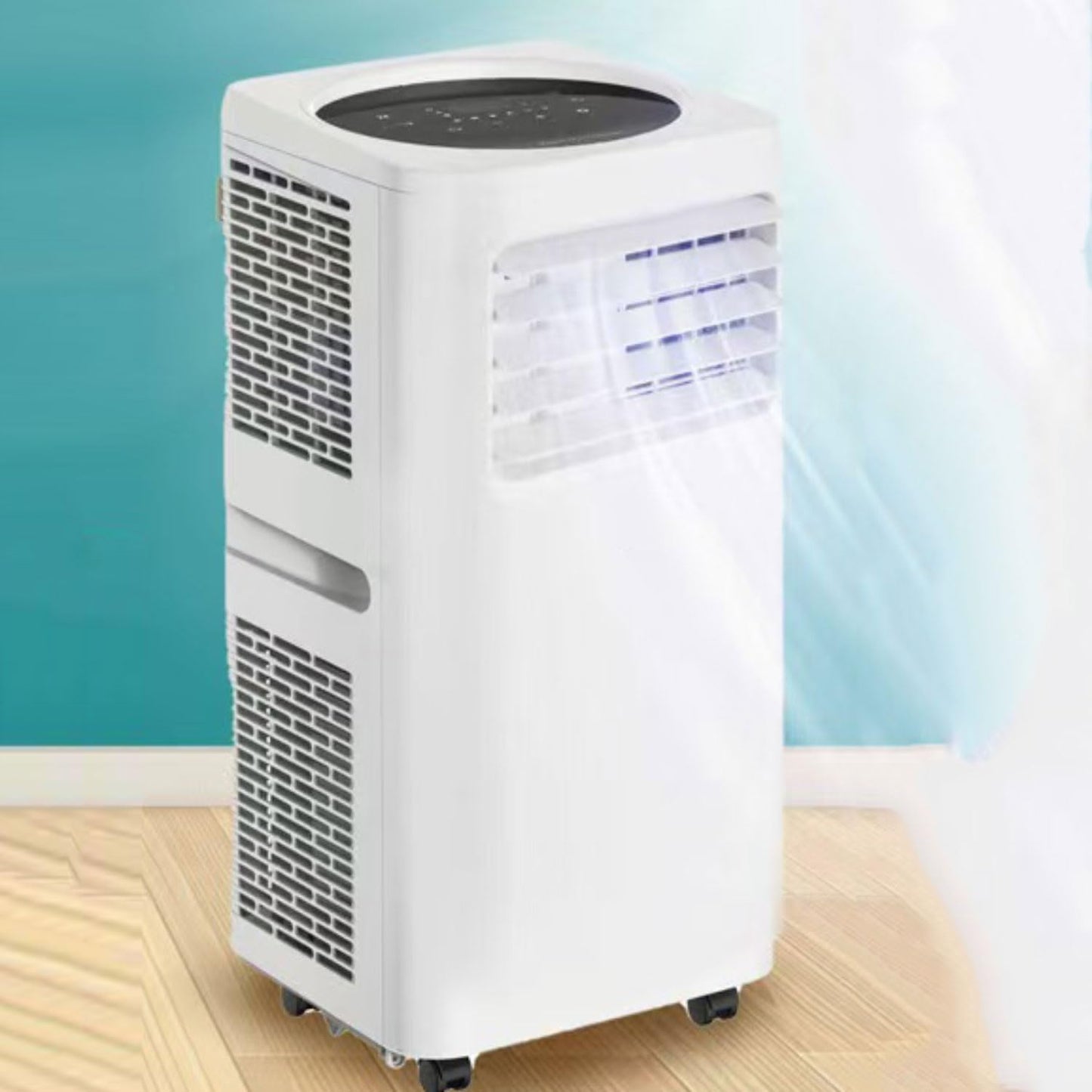 Climatiseur portable AC silencieux refroidit jusqu'à 350 m². Unité de climatisation portable avec ventilateur et déshumidificateur, télécommande, minuterie 24H, kit d'installation complet pour fenêtre