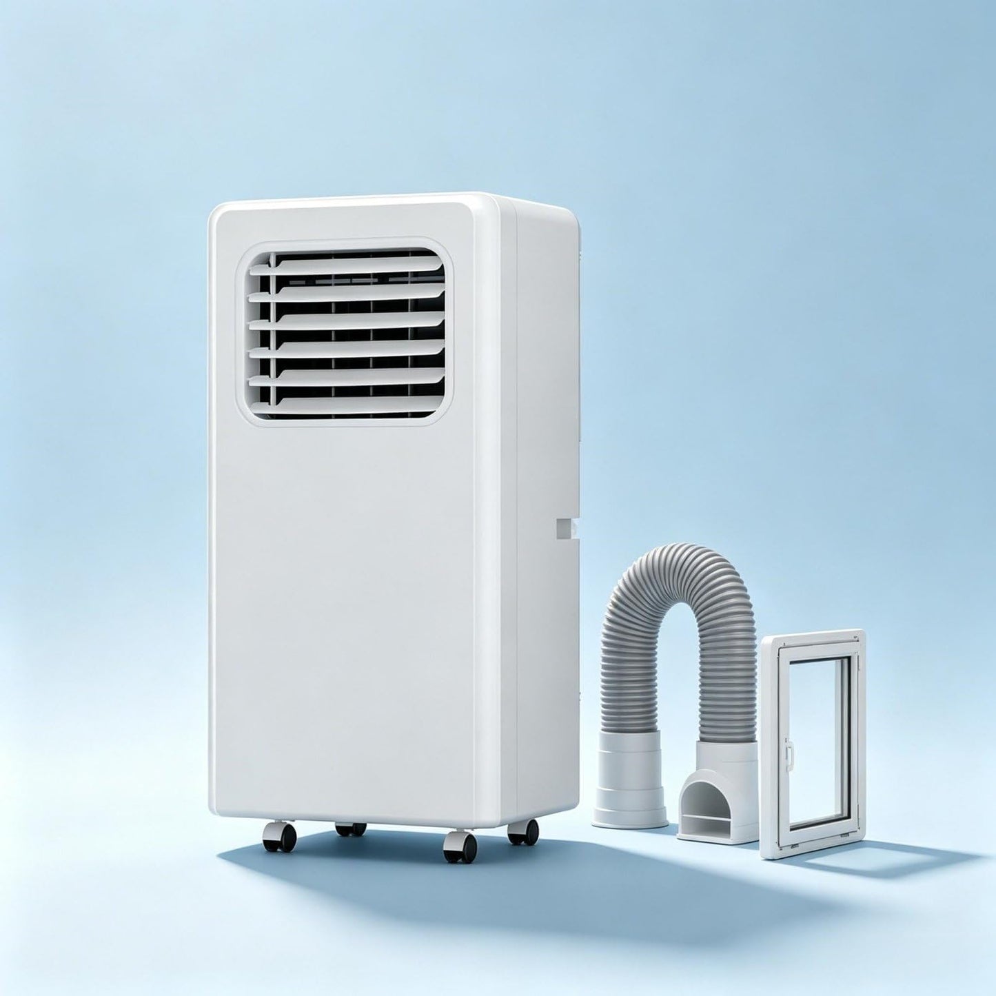 Climatiseur Portable avec télécommande et roulettes 18000BTU | Climatiseur mobile sur pied ; poignée ergonomique ; pour un refroidissement flexible d'une pièce à l'autre