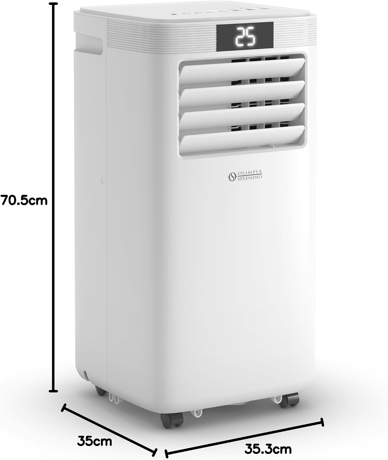Olimpia Splendid - 02474 Dolceclima 10 HP WiFi Climatiseur portable - 10 000 BTU/h, capacité nominale 2,6 Kw, avec télécommande et WiFi intégré, Gaz naturel R290, Blanc