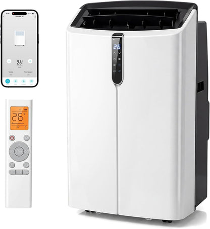 LIFEZEAL Climatiseur Mobile, Climatiseur Portable avec Fonctions Refroidissement, Chauffage, Déshumidification et Ventilation, Télécommande/Wi-Fi, Minuterie 24H (Style4-12000 BTU)
