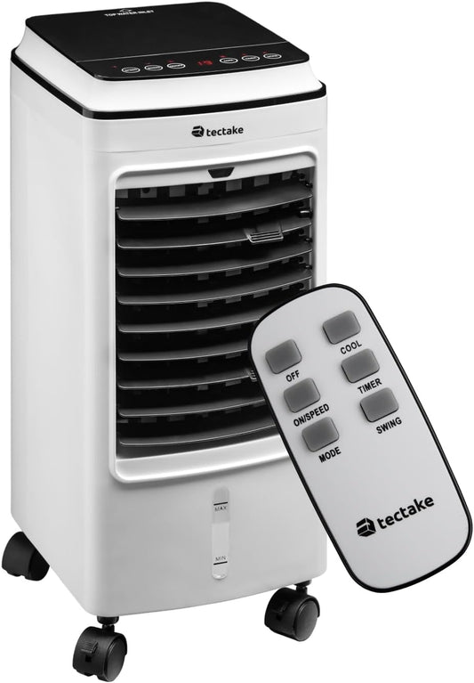 tectake® Rafraîchisseur d'Air Mobile 3 en 1 – Ventilateur, Humidificateur & Télécommande