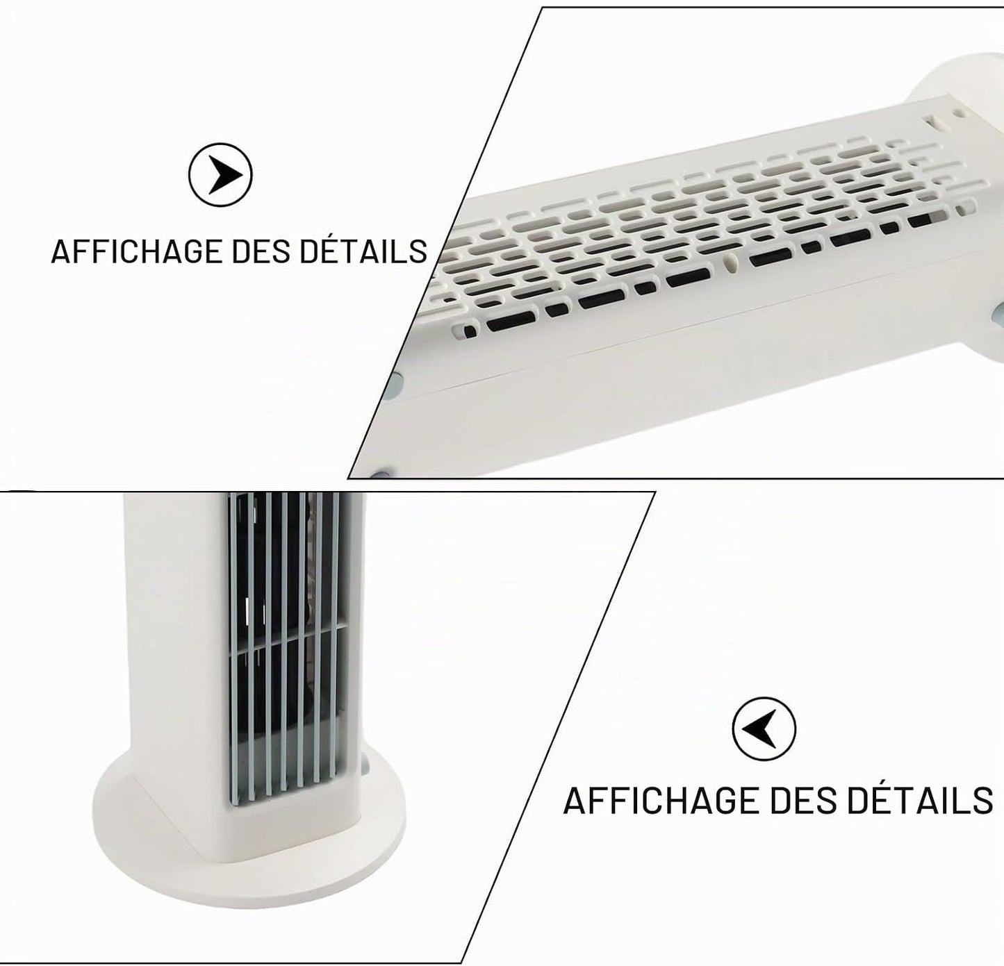 Ventilateur climatiseur mural sans fil économe en énergie - Installation sans perçage - Convient pour la chambre à coucher et la cuisine - Avec télécommande (blanc-prise)