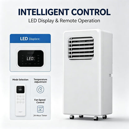 Climatiseur Portable, unité de climatisation 3 en 1 18000BTU | Climatiseur sur pied ; climatiseur portable silencieux pour appartements, dortoirs et camping-cars