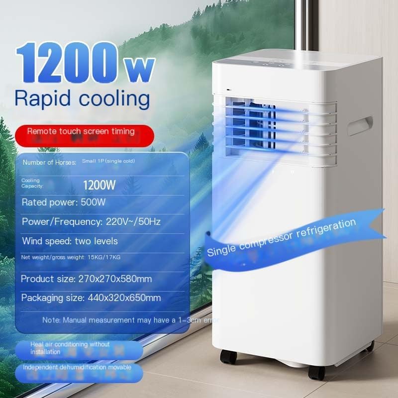 Climatiseur portable 12000 BTU avec télécommande, minuterie 24h, kit d'installation, 2 vitesses, oscillation à 120° pour pièces jusqu'à 300 m²