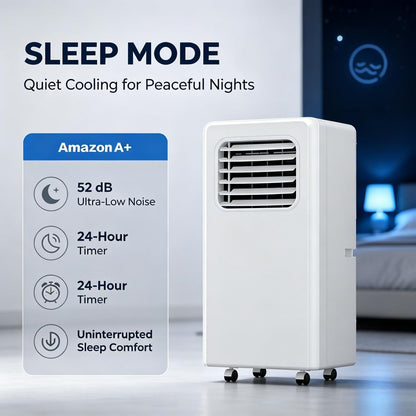 Climatiseur Portable, unité de climatisation 3 en 1 18000BTU | Climatiseur sur pied ; climatiseur portable silencieux pour appartements, dortoirs et camping-cars