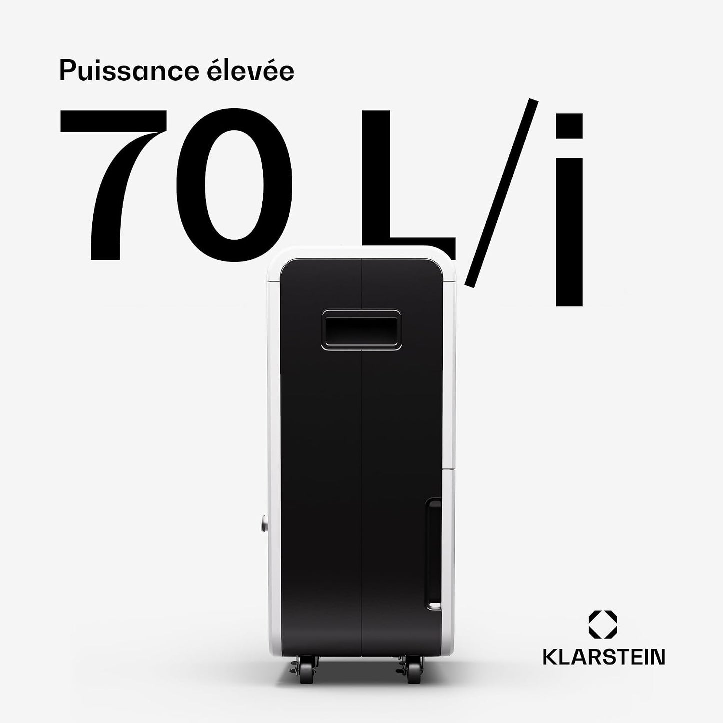 Klarstein DryFy Connect 60L Déshumidificateur, 60L/24h, Wi-Fi, Réservoir 8L, Minuterie 24h, Silencieux, Portable, Pour Salle de Bain & Pièces 45-65m², Anthracite