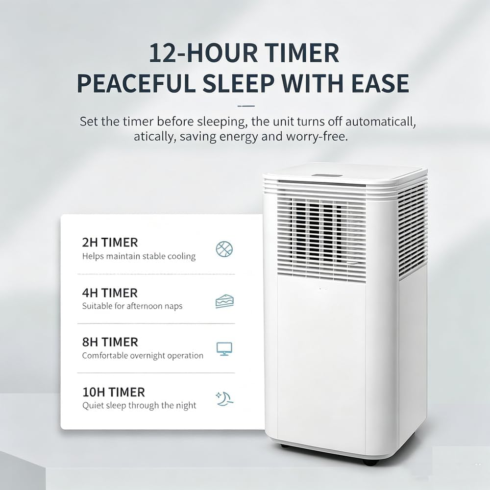 Climatiseur Mobile 11000–11600 BTU 4 en 1 Chaud et Froid