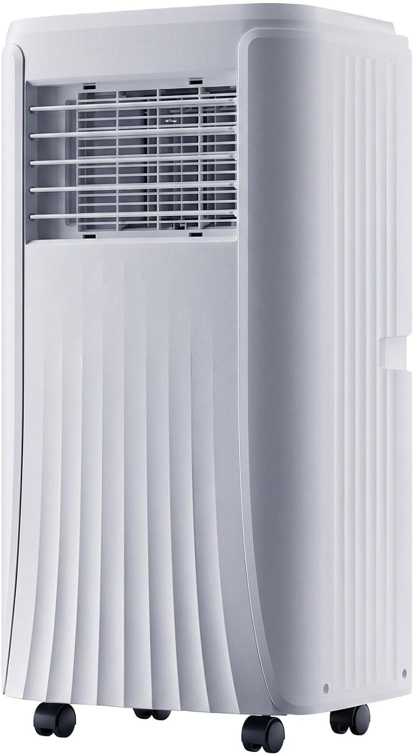 Climatiseur portable 12 000 BTU, refroidissement et déshumidificateur, 2 réglages de vitesse, minuterie 24h, kit de fenêtre, oscillation à 120 ° pour pièces jusqu'à 300 m²