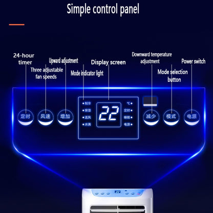 Climatiseur portable, unité de refroidissement compacte avec déshumidificateur, ventilateur, télécommande pour chambre, bureau, voiture – Refroidisseur oscillant pour intérieur et extérieur