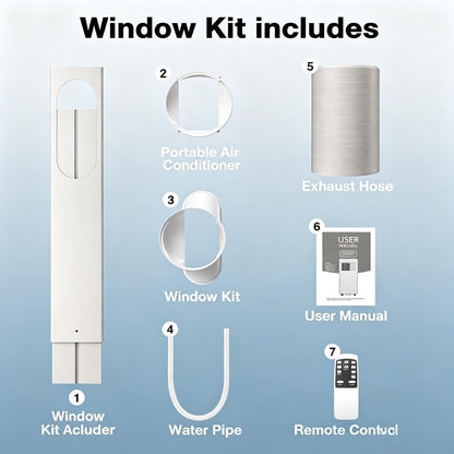 Climatiseur Portable avec télécommande et roulettes 18000BTU | Climatiseur mobile sur pied ; poignée ergonomique ; pour un refroidissement flexible d'une pièce à l'autre