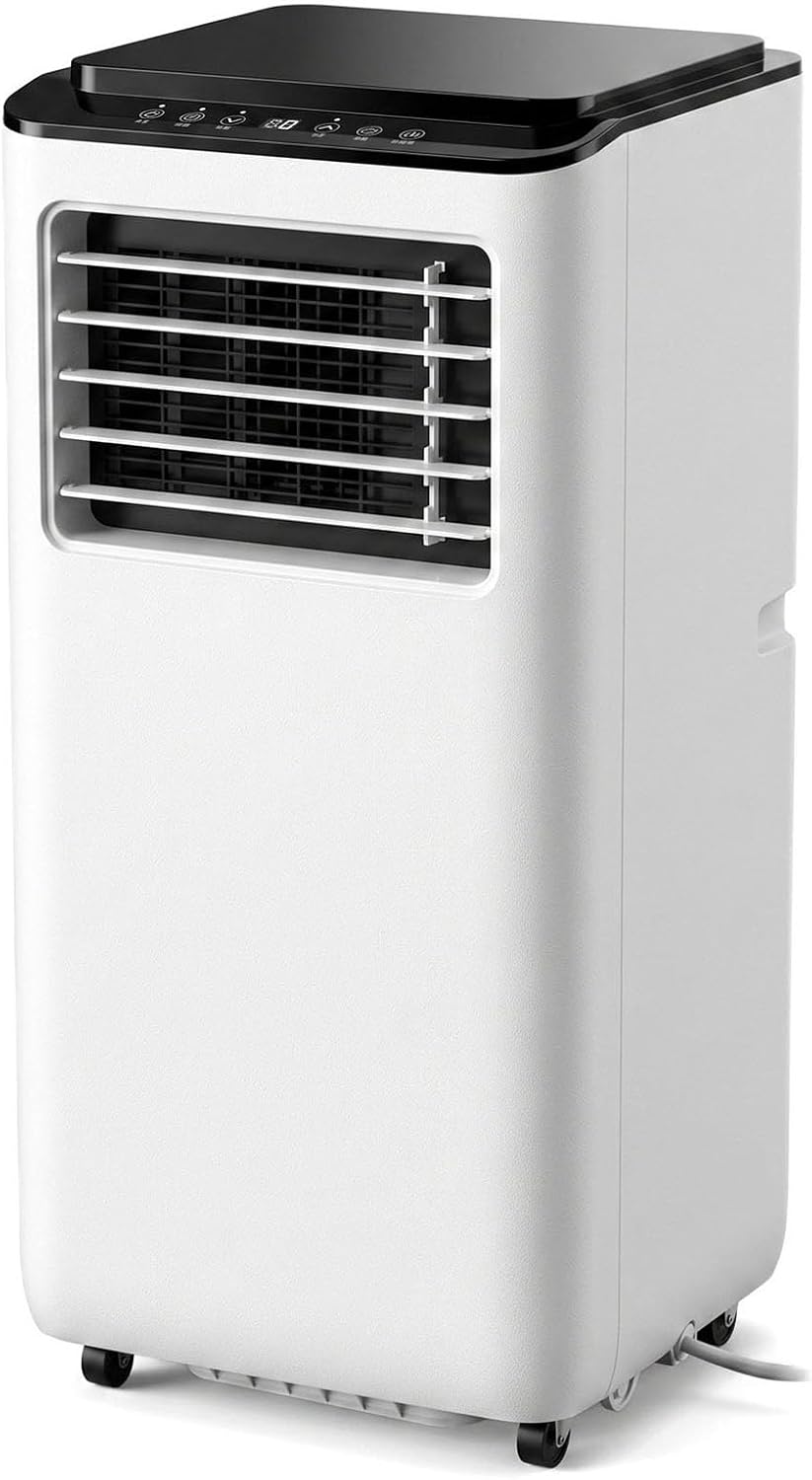 Climatiseur portable 12000 BTU avec télécommande, minuterie 24h, kit d'installation, 2 vitesses, oscillation à 120° pour pièces jusqu'à 300 m²