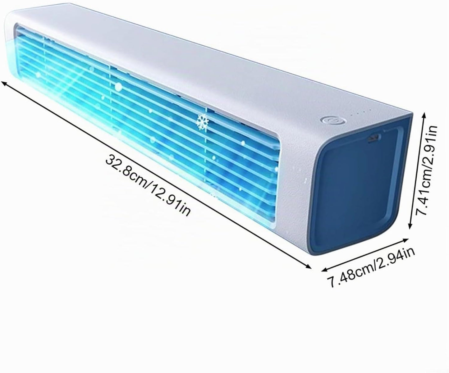 Ventilateur climatiseur mural sans fil économe en énergie - Installation sans perçage - Convient pour la chambre à coucher et la cuisine - Avec télécommande (blanc-prise)