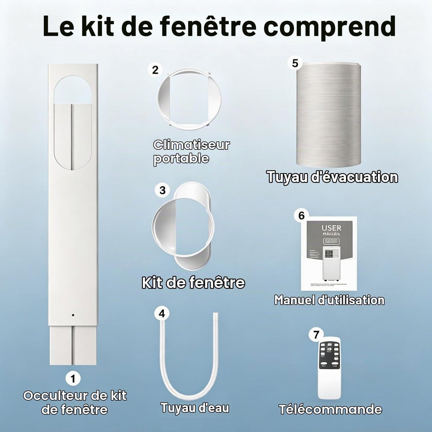Climatiseur Portable, unité de climatisation 3 en 1 18000BTU | Climatiseur sur pied ; climatiseur portable silencieux pour appartements, dortoirs et camping-cars
