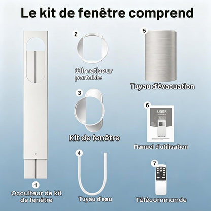 Climatiseur Portable, unité de climatisation 3 en 1 18000BTU | Climatiseur sur pied ; climatiseur portable silencieux pour appartements, dortoirs et camping-cars