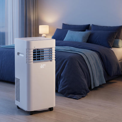 Climatiseur portable 12 000 BTU – Télécommande, minuterie 24 heures, kit d'installation, 2 vitesses, oscillation à 120 ° pour pièces jusqu'à 300 m² de refroidissement