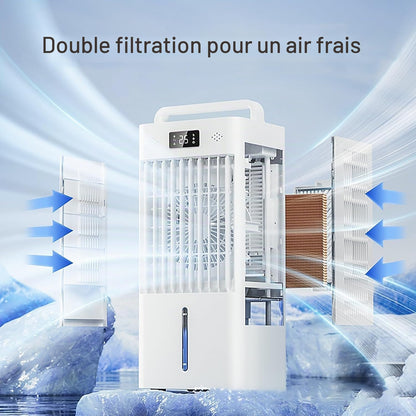 Climatiseur portable 8100, faible consommation d'énergie avec kit d'installation, minuterie, affichage numérique, ventilateur de refroidissement 4 en 1 pour la maison, le bureau, la chambre
