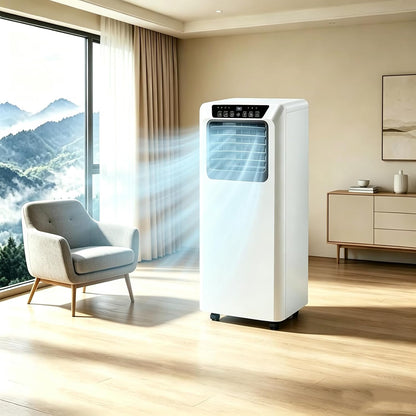 Air Pro 12000 BTU Climatiseur portable AC, unité intelligente Wifi 4-en-1 avec minuterie 24h et kit de fenêtre. Refroidisseur mobile écoénergétique de classe A pour pièces jusqu'à 30m2