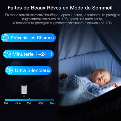COSTWAY Climatiseur Mobile Silencieux 16000BTU, 5 EN 1,Refroidissement,Chauffage,Ventilateur,Déshumidificateur,Mode Nuit,Climatisation Rapide,Clim Mobile