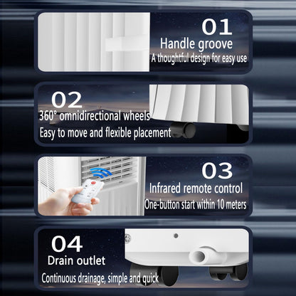 Climatiseur portable, unité de refroidissement compacte avec déshumidificateur, ventilateur, télécommande pour chambre, bureau, voiture – Refroidisseur oscillant pour intérieur et extérieur
