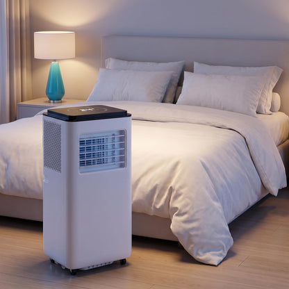 Climatiseur portable 12 000 BTU – Télécommande, minuterie 24 heures, kit d'installation, 2 vitesses, oscillation à 120 ° pour pièces jusqu'à 300 m² de refroidissement