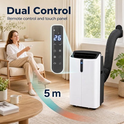LIFEZEAL Climatiseur Mobile, Climatiseur Portable avec Fonctions Refroidissement, Chauffage, Déshumidification et Ventilation, Télécommande/Wi-Fi, Minuterie 24H (Style4-12000 BTU)