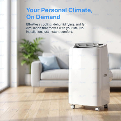 Clim Mobile 18000 Btu Refroidissement Chauffage 9000BTU | Déshumidification Ventilation, Débit Air élevé, Structure Robuste Adapté Salon Grande Pièce Domestique
