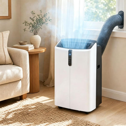 LIFEZEAL Climatiseur Mobile, Climatiseur Portable avec Fonctions Refroidissement, Chauffage, Déshumidification et Ventilation, Télécommande/Wi-Fi, Minuterie 24H (Style4-12000 BTU)