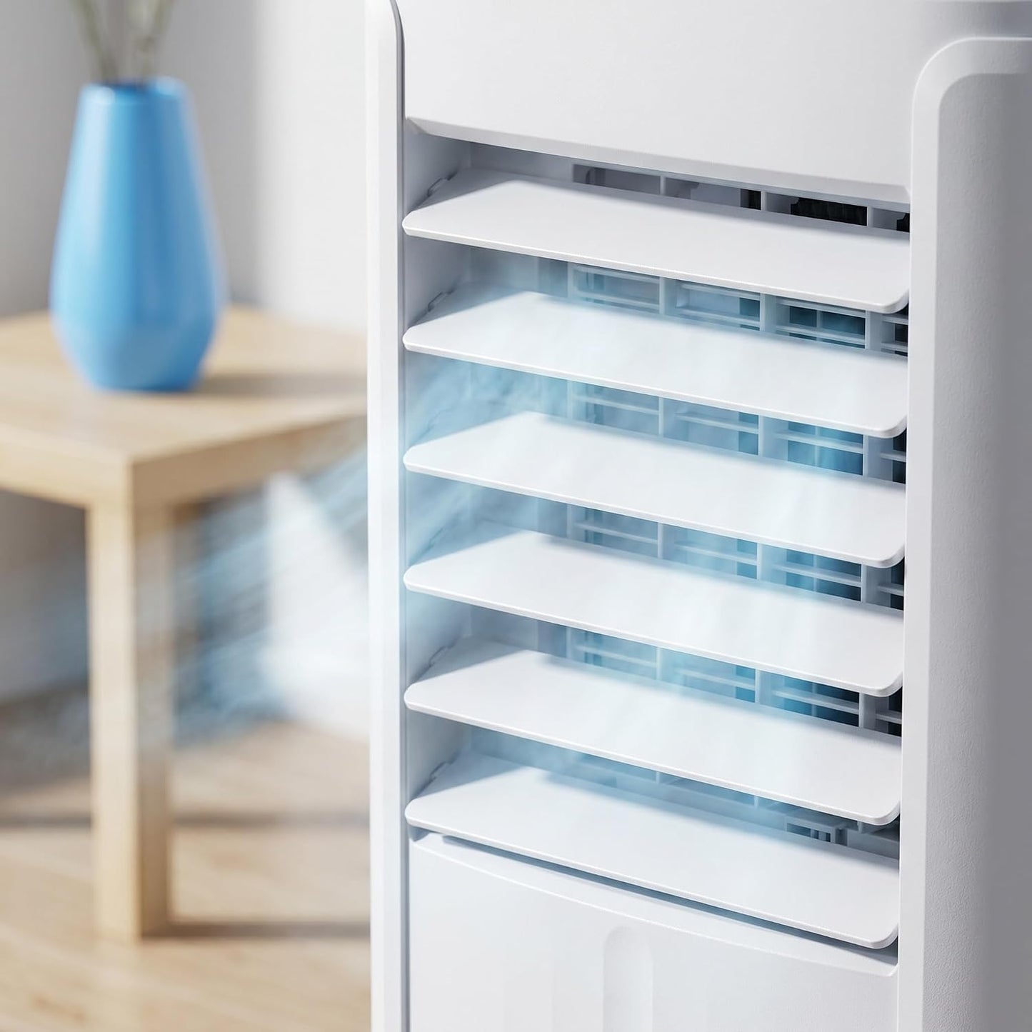 Climatiseur portable 12 000 BTU, refroidissement et déshumidificateur, 2 réglages de vitesse, minuterie 24h, kit de fenêtre, oscillation à 120 ° pour pièces jusqu'à 300 m²