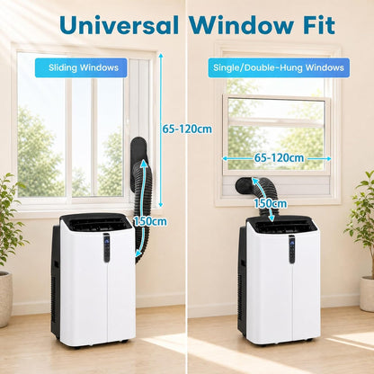 LIFEZEAL Climatiseur Mobile, Climatiseur Portable avec Fonctions Refroidissement, Chauffage, Déshumidification et Ventilation, Télécommande/Wi-Fi, Minuterie 24H (Style4-12000 BTU)