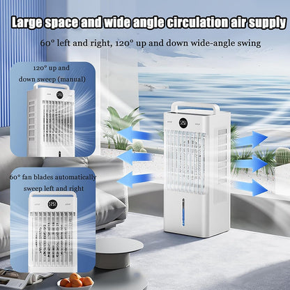 Climatiseur portable 8100, faible consommation d'énergie avec kit d'installation, minuterie, affichage numérique, ventilateur de refroidissement 4 en 1 pour la maison, le bureau, la chambre