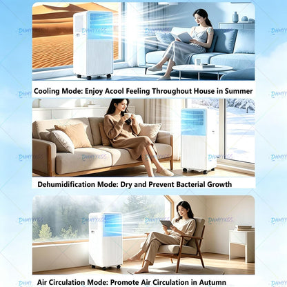Clim Mobile 18000 Btu Refroidissement Chauffage 9000BTU | Déshumidification Ventilation, Débit Air élevé, Structure Robuste Adapté Salon Grande Pièce Domestique