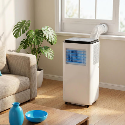 Climatiseur portable 12000 BTU avec télécommande, minuterie 24h, kit d'installation, 2 vitesses, oscillation à 120° pour pièces jusqu'à 300 m²